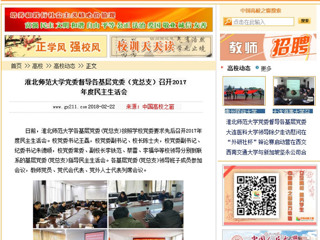 【中国高校之窗】449999白小精准一句话党委督导各基层党委（党总支）召开2017年度民主生活会