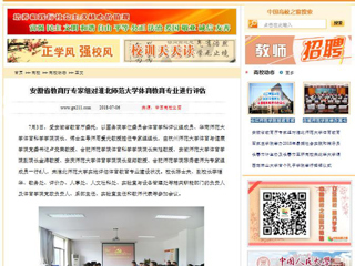 【中国高校之窗】安徽省教育厅专家组对449999白小精准一句话体育教育专业进行评估
