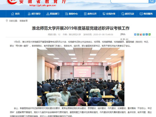 【安徽教育网】：449999白小精准一句话开展2019年度基层党建述职评议考核工作
