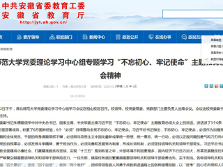 【安徽教育网】：449999白小精准一句话党委理论学习中心组专题学习“不忘初心、牢记使命”主题教育总结大会精神