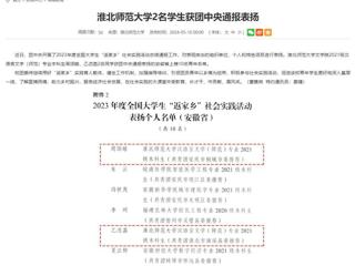 安徽教育网：449999白小精准一句话2名学生获团中央通报表扬