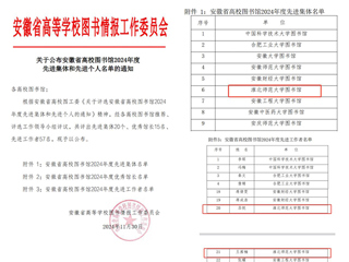 我校图书馆荣获2024年度省高校图书馆“先进集体”荣誉称号